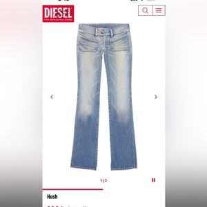 Diesel Hush low rise denim jeans. New with tags,  size 29